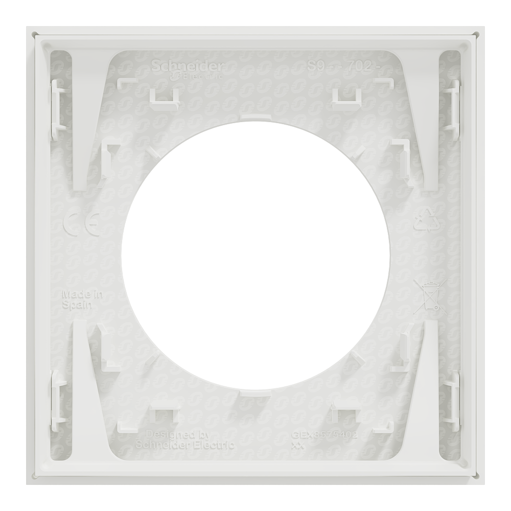 Odace plaque 1 poste blanc